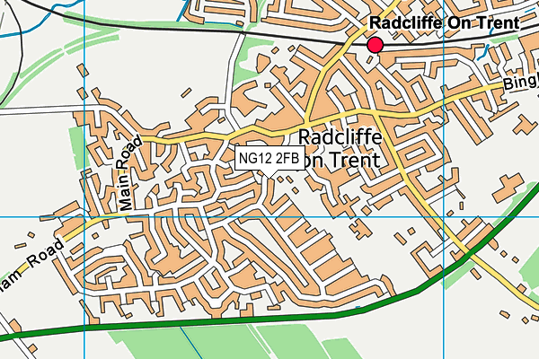 NG12 2FB map - OS VectorMap District (Ordnance Survey)