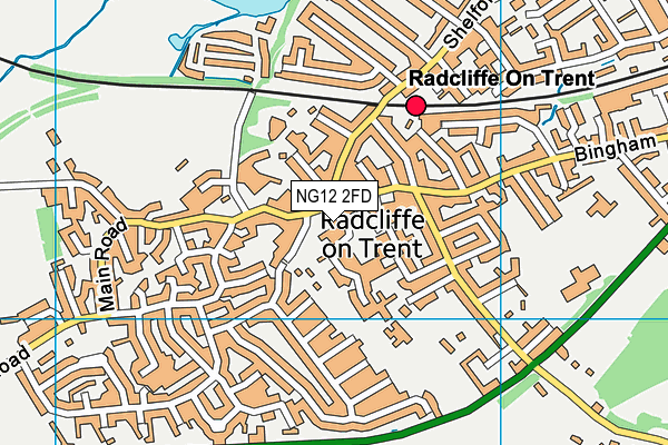 NG12 2FD map - OS VectorMap District (Ordnance Survey)