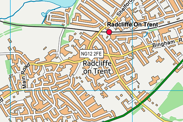 NG12 2FE map - OS VectorMap District (Ordnance Survey)