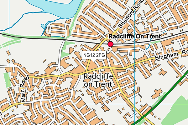 NG12 2FG map - OS VectorMap District (Ordnance Survey)