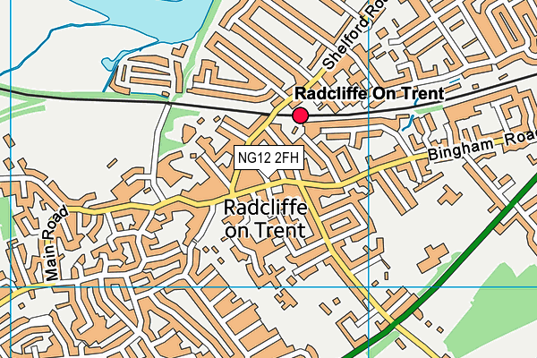 NG12 2FH map - OS VectorMap District (Ordnance Survey)