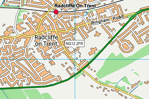 NG12 2FR map - OS VectorMap District (Ordnance Survey)