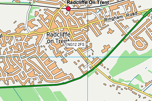 Radcliffe-on-Trent Junior School map (NG12 2FS) - OS VectorMap District (Ordnance Survey)