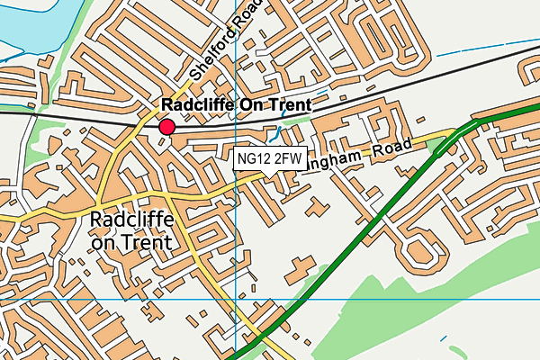 NG12 2FW map - OS VectorMap District (Ordnance Survey)