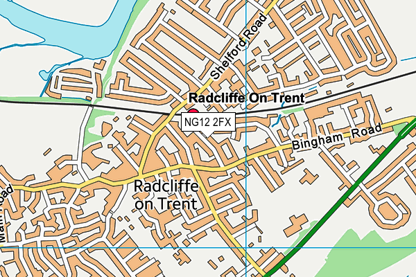 NG12 2FX map - OS VectorMap District (Ordnance Survey)