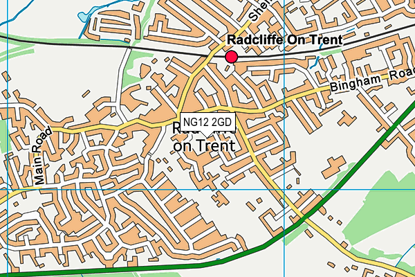 NG12 2GD map - OS VectorMap District (Ordnance Survey)