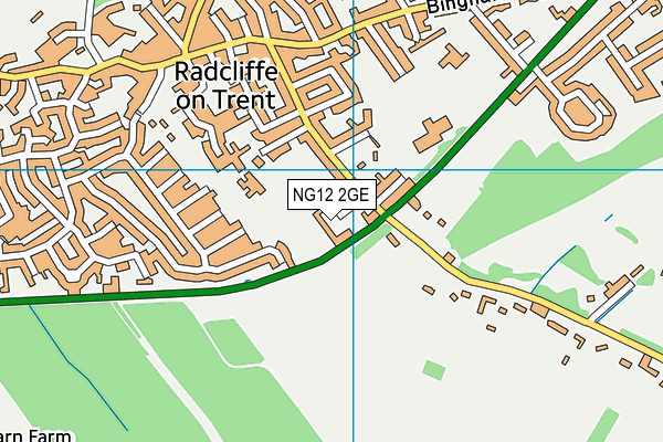 NG12 2GE map - OS VectorMap District (Ordnance Survey)