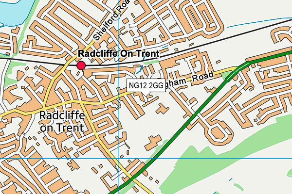 NG12 2GG map - OS VectorMap District (Ordnance Survey)