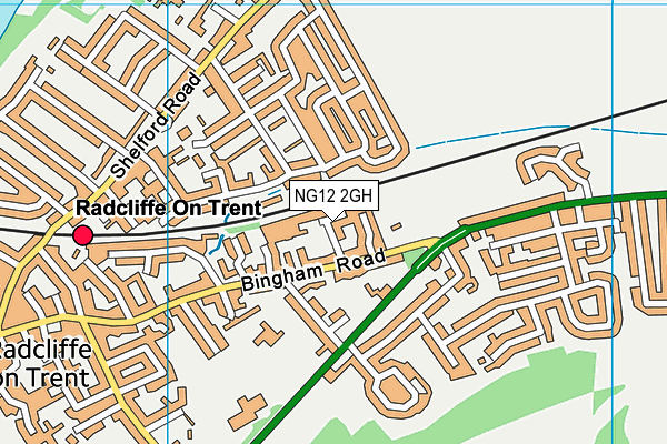 NG12 2GH map - OS VectorMap District (Ordnance Survey)