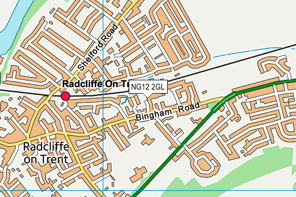 NG12 2GL map - OS VectorMap District (Ordnance Survey)