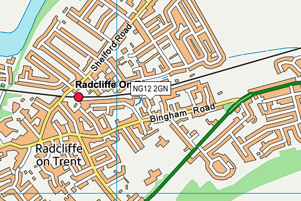 NG12 2GN map - OS VectorMap District (Ordnance Survey)