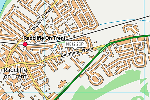 NG12 2GP map - OS VectorMap District (Ordnance Survey)