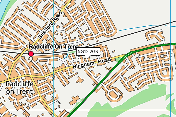 NG12 2GR map - OS VectorMap District (Ordnance Survey)