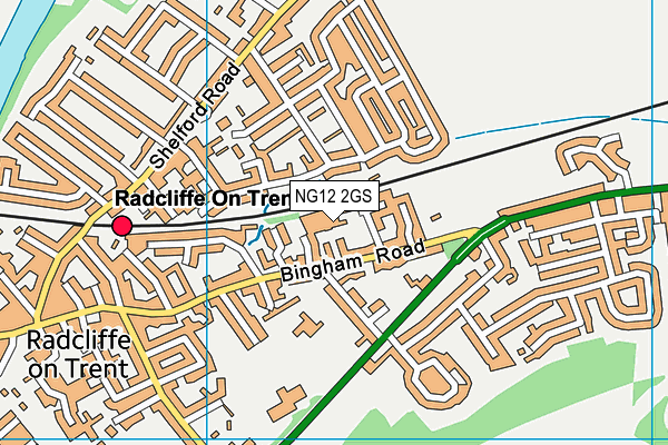 NG12 2GS map - OS VectorMap District (Ordnance Survey)