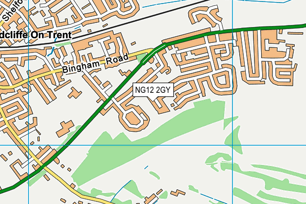 NG12 2GY map - OS VectorMap District (Ordnance Survey)