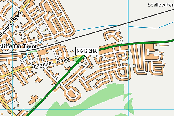 NG12 2HA map - OS VectorMap District (Ordnance Survey)