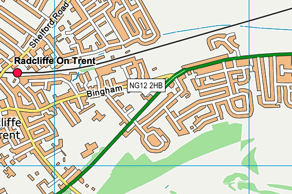 NG12 2HB map - OS VectorMap District (Ordnance Survey)