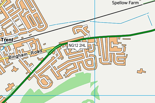 NG12 2HL map - OS VectorMap District (Ordnance Survey)