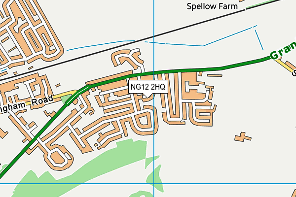 NG12 2HQ map - OS VectorMap District (Ordnance Survey)
