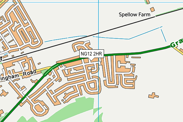 NG12 2HR map - OS VectorMap District (Ordnance Survey)