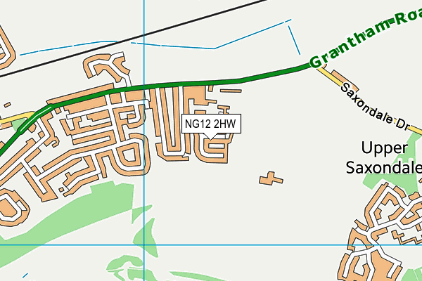 NG12 2HW map - OS VectorMap District (Ordnance Survey)