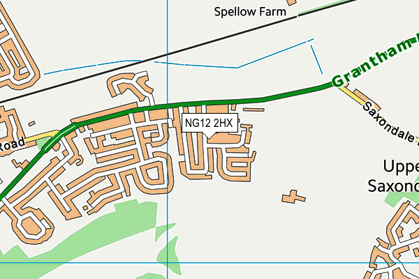 NG12 2HX map - OS VectorMap District (Ordnance Survey)