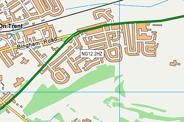 NG12 2HZ map - OS VectorMap District (Ordnance Survey)