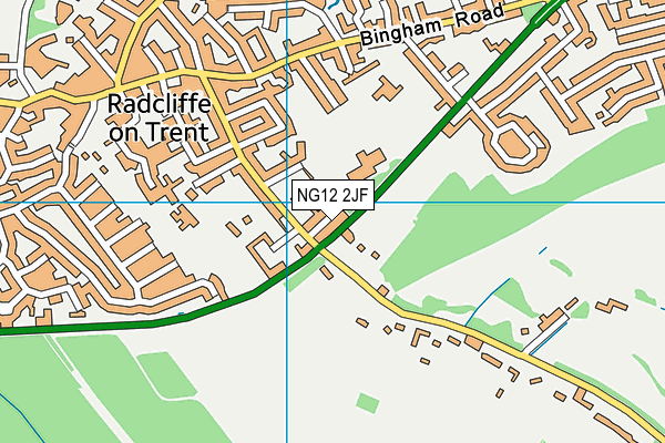 NG12 2JF map - OS VectorMap District (Ordnance Survey)