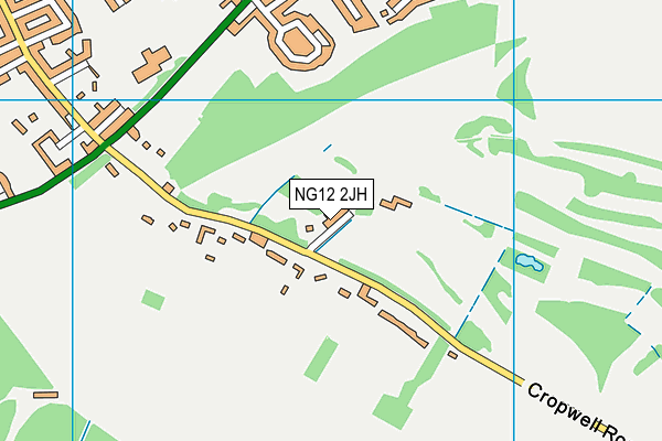 NG12 2JH map - OS VectorMap District (Ordnance Survey)