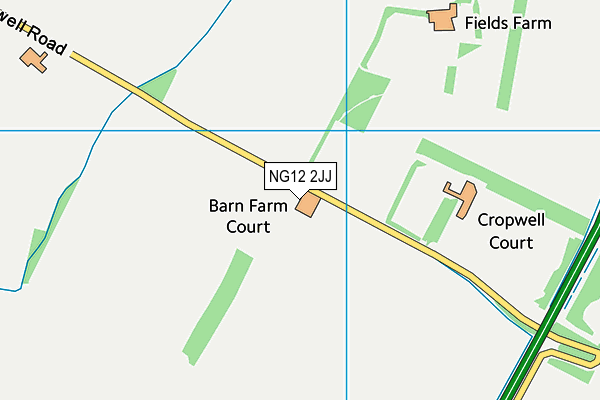 NG12 2JJ map - OS VectorMap District (Ordnance Survey)