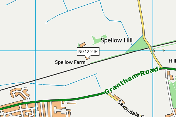 NG12 2JP map - OS VectorMap District (Ordnance Survey)