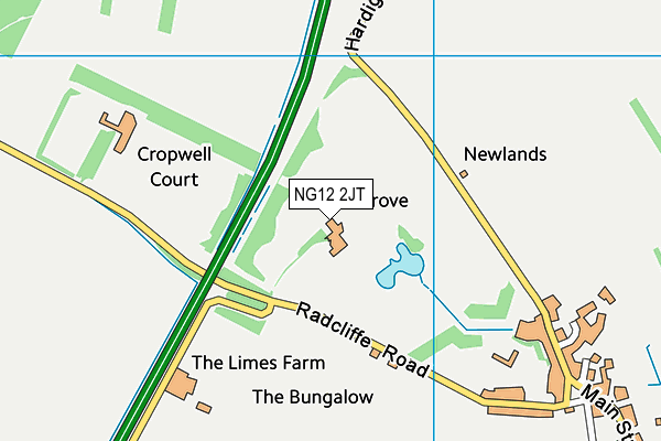 NG12 2JT map - OS VectorMap District (Ordnance Survey)