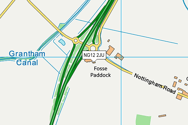 NG12 2JU map - OS VectorMap District (Ordnance Survey)