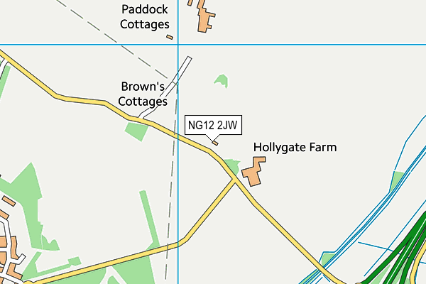 NG12 2JW map - OS VectorMap District (Ordnance Survey)