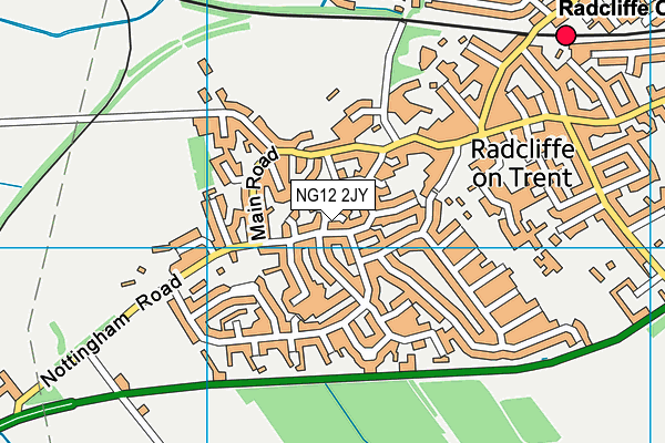 NG12 2JY map - OS VectorMap District (Ordnance Survey)