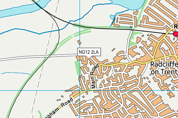 NG12 2LA map - OS VectorMap District (Ordnance Survey)