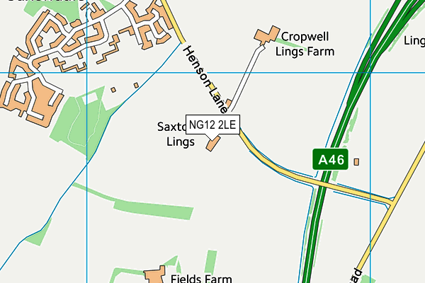 NG12 2LE map - OS VectorMap District (Ordnance Survey)