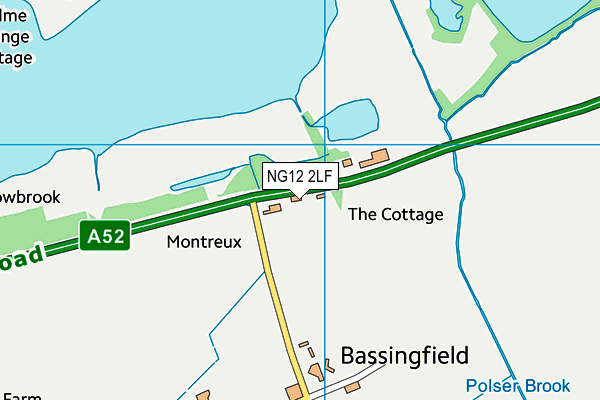 NG12 2LF map - OS VectorMap District (Ordnance Survey)