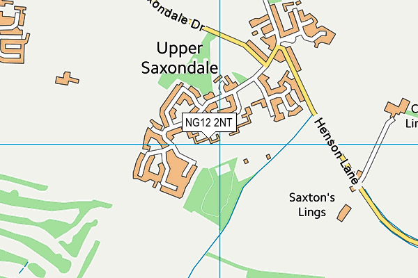 NG12 2NT map - OS VectorMap District (Ordnance Survey)
