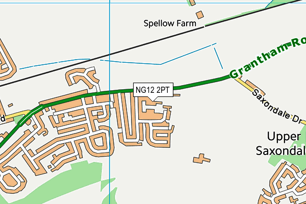 NG12 2PT map - OS VectorMap District (Ordnance Survey)