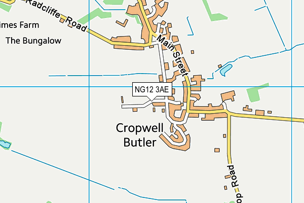 NG12 3AE map - OS VectorMap District (Ordnance Survey)