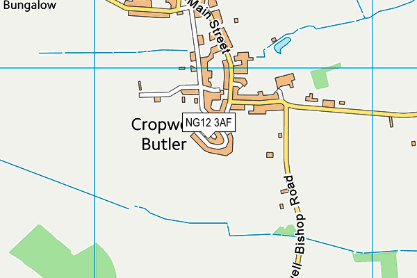 NG12 3AF map - OS VectorMap District (Ordnance Survey)