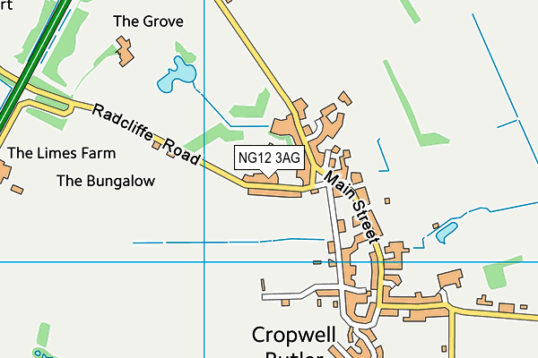 NG12 3AG map - OS VectorMap District (Ordnance Survey)