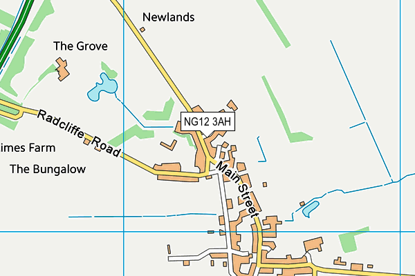 NG12 3AH map - OS VectorMap District (Ordnance Survey)