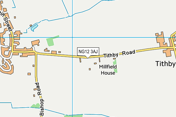 NG12 3AJ map - OS VectorMap District (Ordnance Survey)