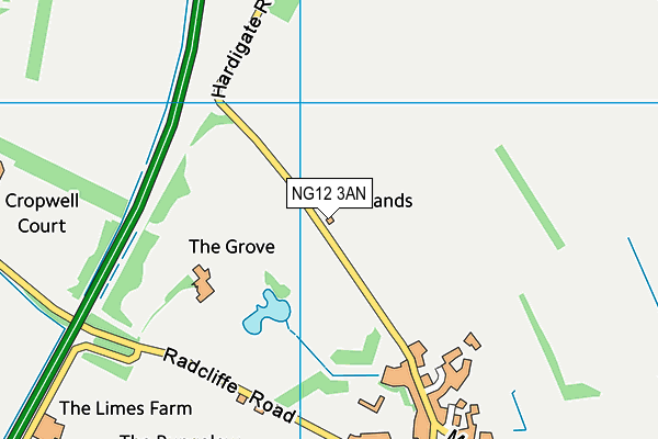 NG12 3AN map - OS VectorMap District (Ordnance Survey)