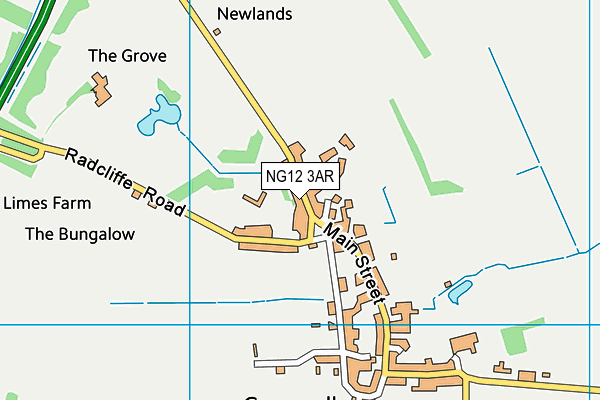 NG12 3AR map - OS VectorMap District (Ordnance Survey)