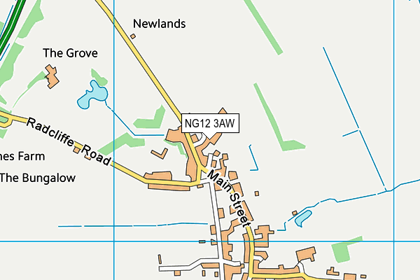 NG12 3AW map - OS VectorMap District (Ordnance Survey)