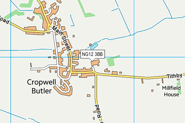 NG12 3BB map - OS VectorMap District (Ordnance Survey)