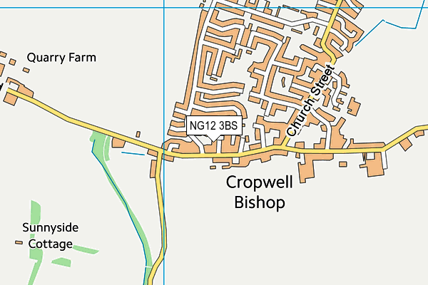 NG12 3BS map - OS VectorMap District (Ordnance Survey)